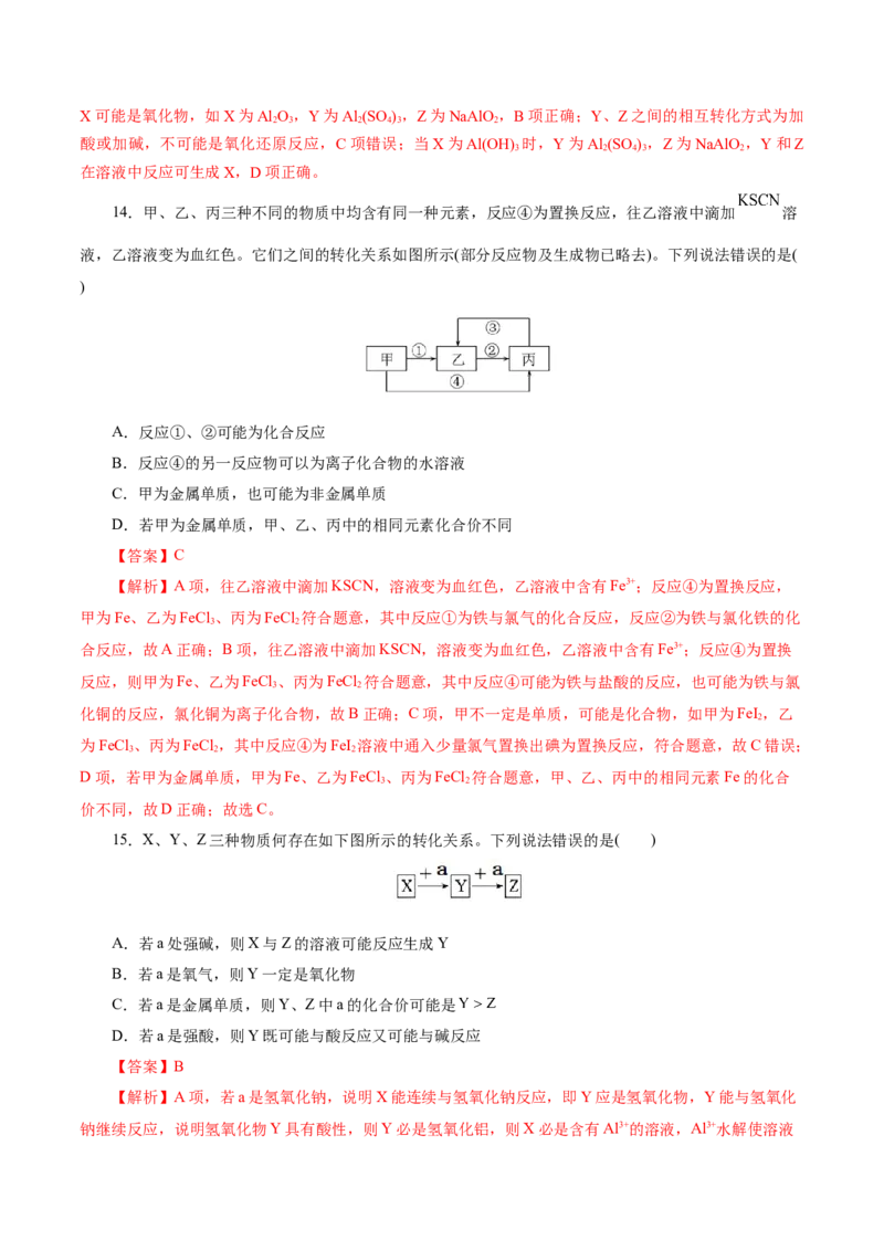 专题05元素及其化合物的性质与应用（讲义）（解析版）_05高考化学_2025年新高考资料_二轮复习_上好课2025年高考化学二轮复习讲练测（新高考通用）3379109_主题二元素及其化合物