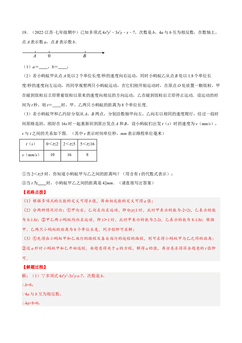 专题3.2行程问题（压轴题专项讲练）（人教版）（解析版）_初中数学人教版_7上-初中数学人教版_7上-初中数学人教版（旧版）赠送_07专项讲练