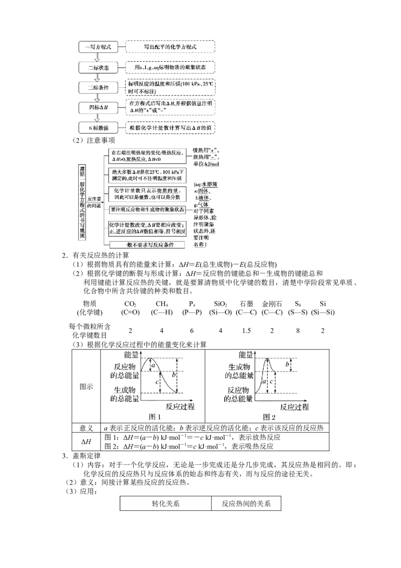 2025届高三化学一轮专题复习讲义（08）-专题三第一讲反应热_05高考化学_2025年新高考资料_一轮复习_2025届高三化学一轮专题复习讲义