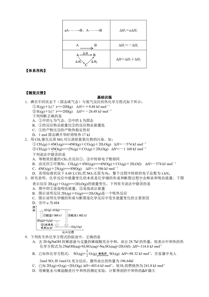 2025届高三化学一轮专题复习讲义（08）-专题三第一讲反应热_05高考化学_2025年新高考资料_一轮复习_2025届高三化学一轮专题复习讲义