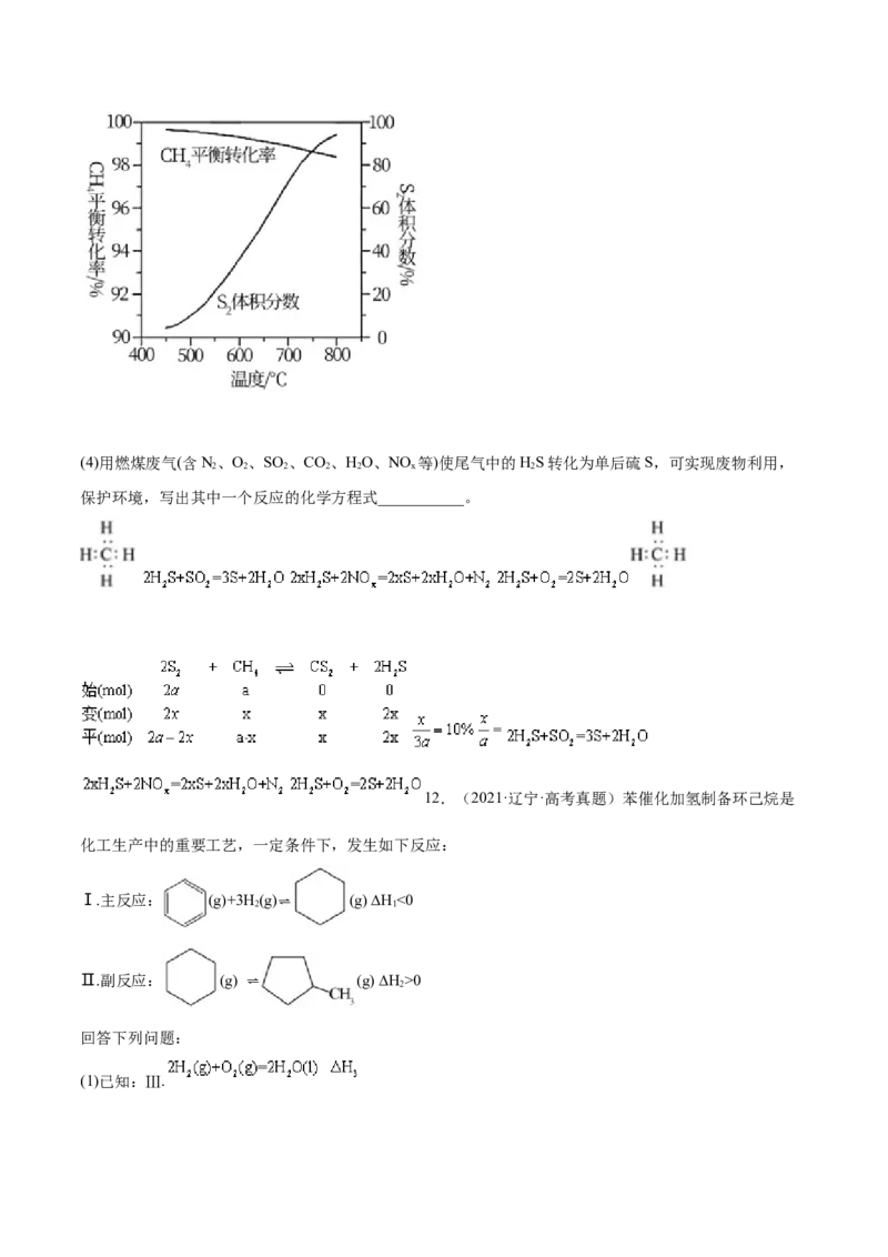 专题15化学反应原理综合&mdash;&mdash;三年（2020-2022）高考真题化学分项汇编（新高考专用）（原卷版）_05高考化学_新高考复习资料_2023年新高考资料_专项复习