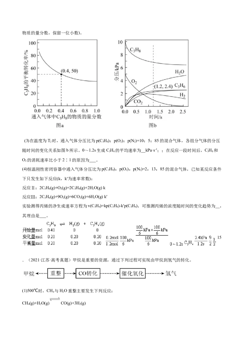 专题15化学反应原理综合&mdash;&mdash;三年（2020-2022）高考真题化学分项汇编（新高考专用）（原卷版）_05高考化学_新高考复习资料_2023年新高考资料_专项复习