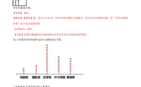 苏教版数学二年级下册重难点题型训练第八章《数据的收集与整理（一）》章节常考题集锦（解析版）_二年级数学下册（苏教版）_第四套_单元测试_第2套单元测试（16份）