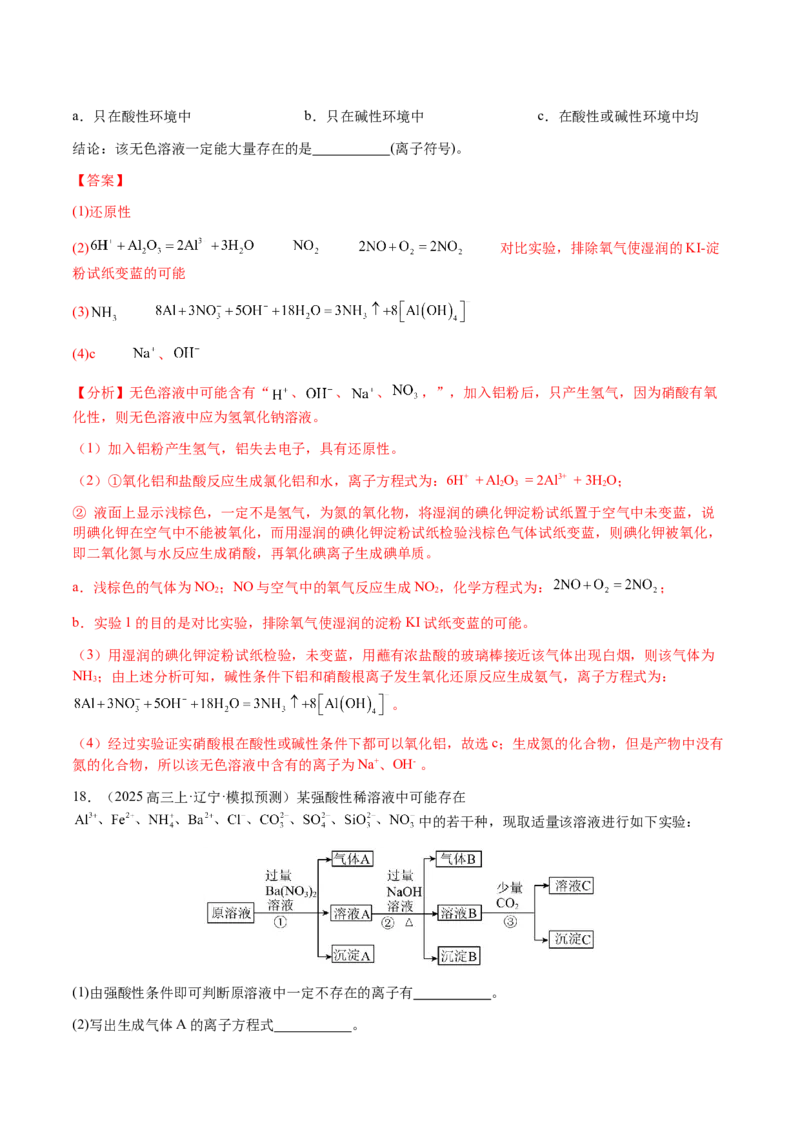 专题03离子共存、离子检验和推断（解析版）-备战2025年高考化学二轮&middot;突破提升专题复习讲义（新高考通用）_05高考化学_2025年新高考资料_二轮复习_01高考语文等多个文件