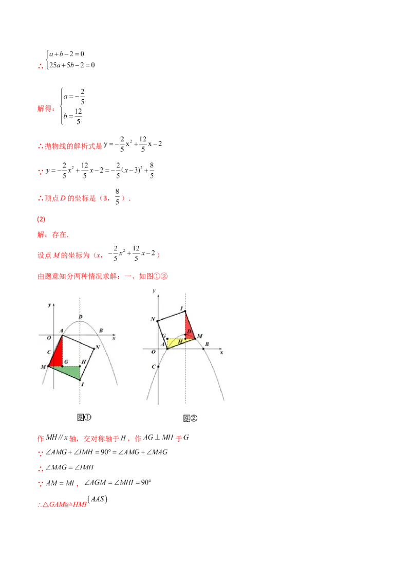 专题16二次函数中的正方形（解析版）_初中数学人教版_9上-初中数学人教版_06习题试卷_5专项练习