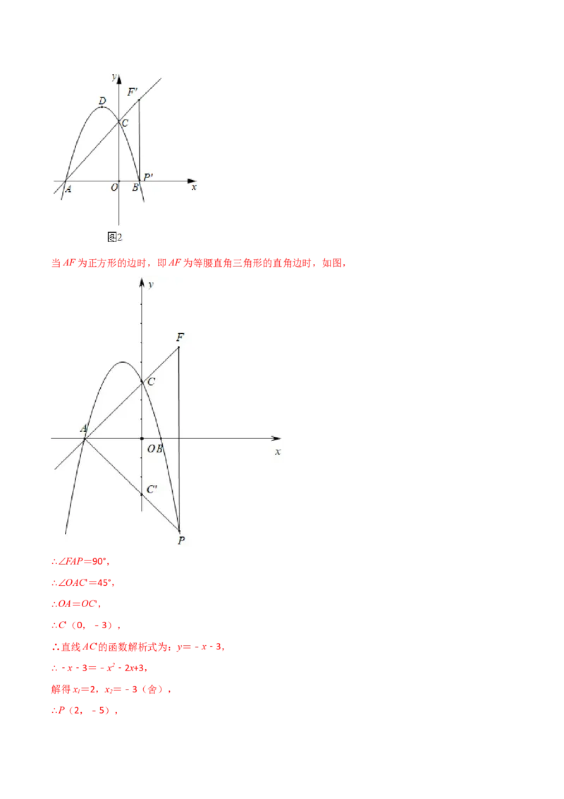 专题16二次函数中的正方形（解析版）_初中数学人教版_9上-初中数学人教版_06习题试卷_5专项练习