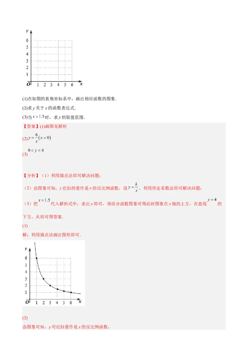 专题26.2反比例函数的图象与性质（解析版）_初中数学人教版_9下-初中数学人教版_07专项讲练_2022-2023学年九年级数学下册重点题型讲练测（人教版）