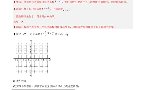 专题26.2反比例函数的图象与性质（解析版）_初中数学人教版_9下-初中数学人教版_07专项讲练_2022-2023学年九年级数学下册重点题型讲练测（人教版）