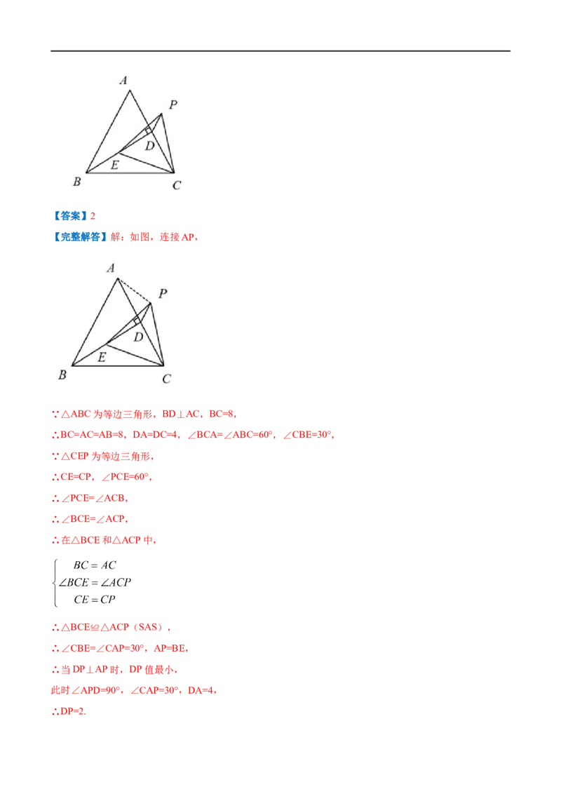 专题09含30&deg;角的直角三角形（解析版）_初中数学人教版_8上-初中数学人教版_旧版_07专项讲练_挑战压轴题八年级数学上册压轴题专题精选汇编（人教版）