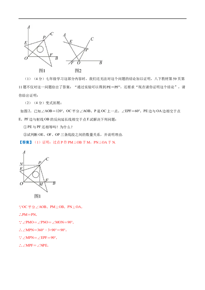 专题09含30&deg;角的直角三角形（解析版）_初中数学人教版_8上-初中数学人教版_旧版_07专项讲练_挑战压轴题八年级数学上册压轴题专题精选汇编（人教版）