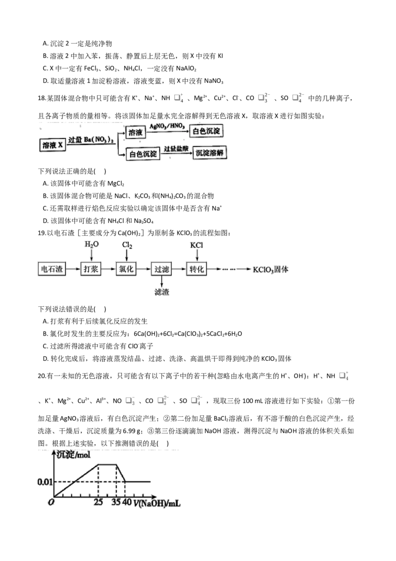 专题11工艺流程题（含解析）_05高考化学_2025年新高考资料_专项练习_2025高考化学专题复习冲刺练习（含解析）（完结）