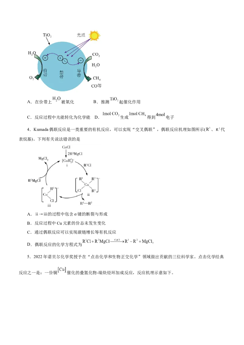 专题12化学反应机理（练）-2023年高考化学二轮复习讲练测（新高考专用）（原卷版）_05高考化学_新高考复习资料_2023年新高考资料_二轮复习