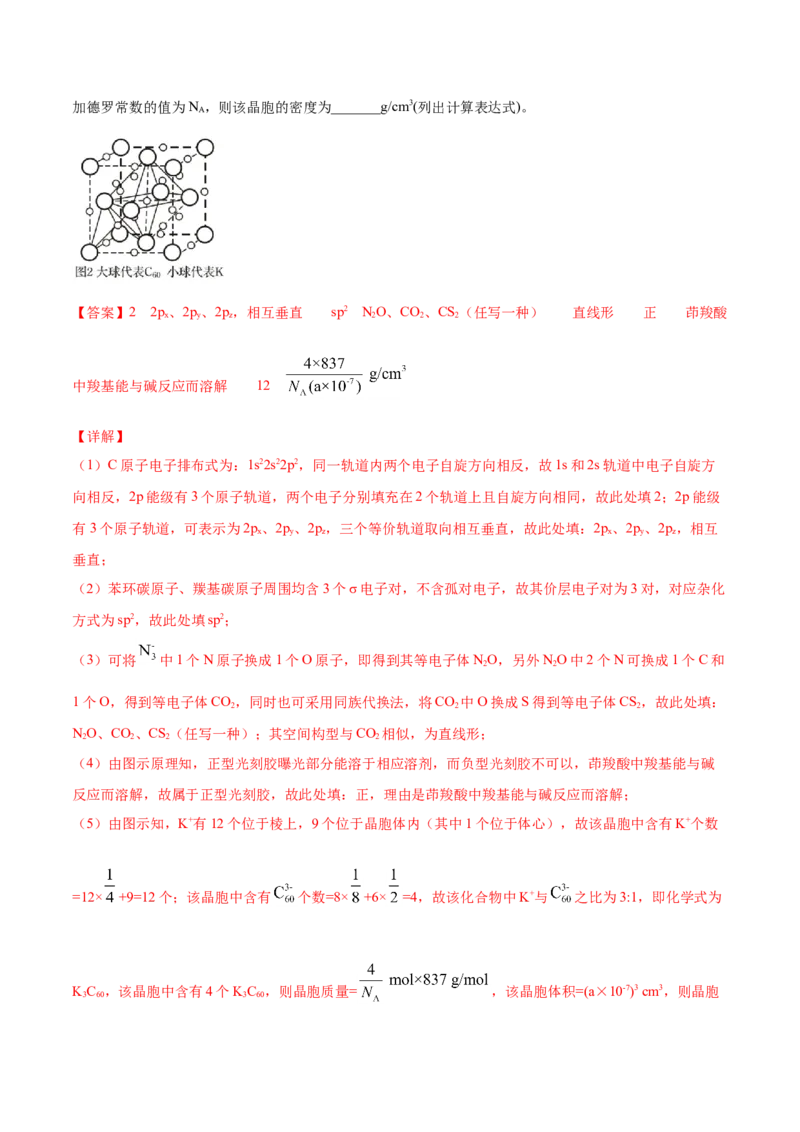 专题17物质结构与性质（选修）-2021年高考真题和模拟题化学分项汇编（解析版）_05高考化学_新高考复习资料_2022年新高考资料_2021年高考真题和模拟题化学分项汇编（全国通用）