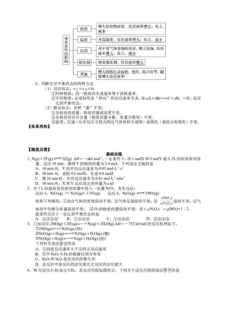 2025届高三化学一轮专题复习讲义（11）-专题三第四讲化学平衡（一）_05高考化学_2025年新高考资料_一轮复习_2025届高三化学一轮专题复习讲义（完结）