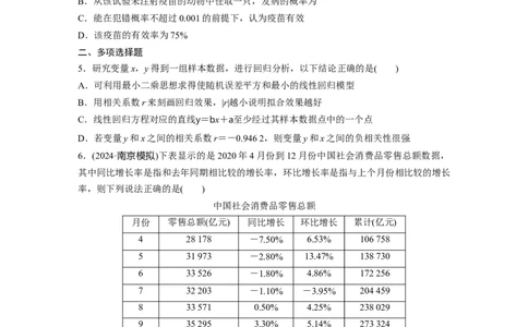 训练32　统　计_2.2025数学总复习_2025年新高考资料_一轮复习_2025高考大一轮复习讲义+课件（完结）_2025高考大一轮复习数学（苏教版）_2025数学大一轮复习讲义苏教版学生用书Word版文档