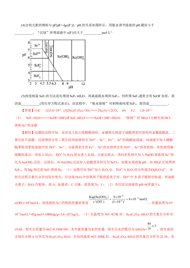 专题13工艺流程综合题（练）-2023年高考化学二轮复习讲练测（新高考专用）（解析版）_05高考化学_新高考复习资料_2023年新高考资料_二轮复习