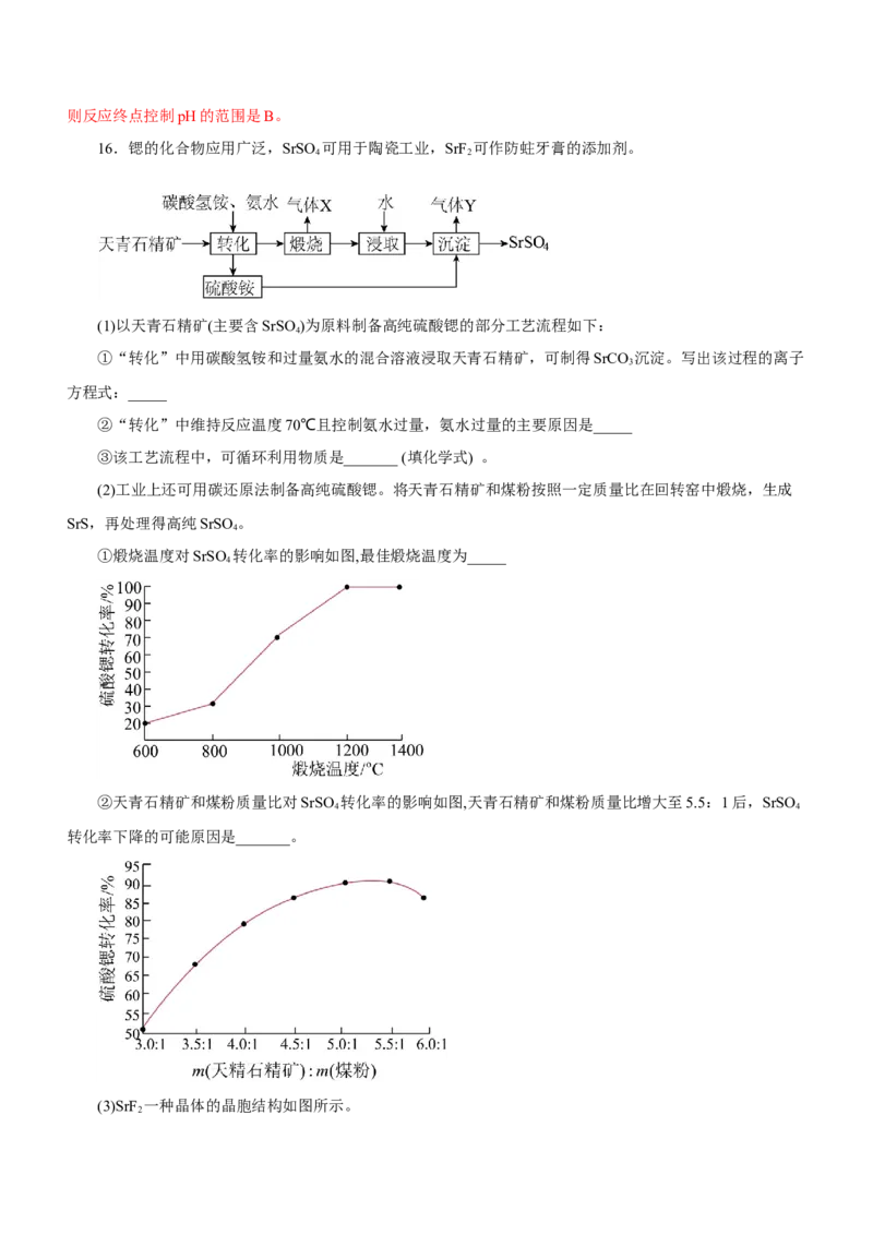 专题13工艺流程综合题（练）-2023年高考化学二轮复习讲练测（新高考专用）（解析版）_05高考化学_新高考复习资料_2023年新高考资料_二轮复习