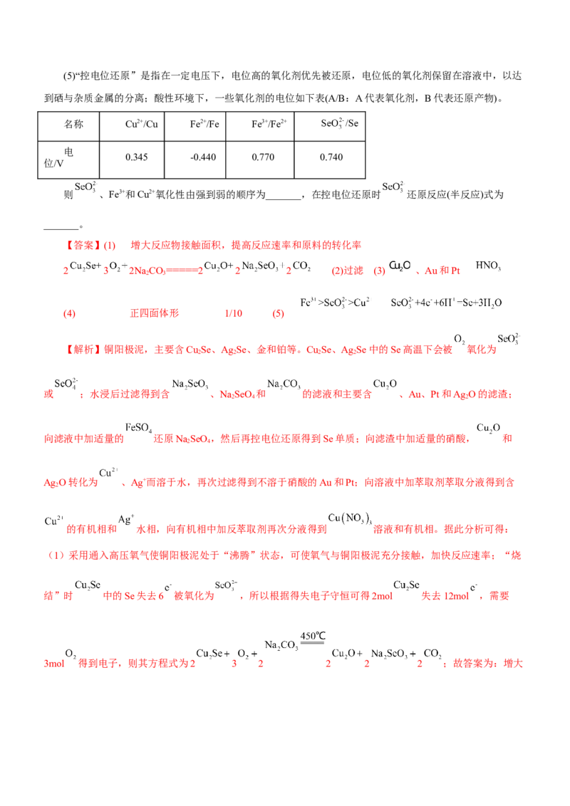 专题13工艺流程综合题（练）-2023年高考化学二轮复习讲练测（新高考专用）（解析版）_05高考化学_新高考复习资料_2023年新高考资料_二轮复习