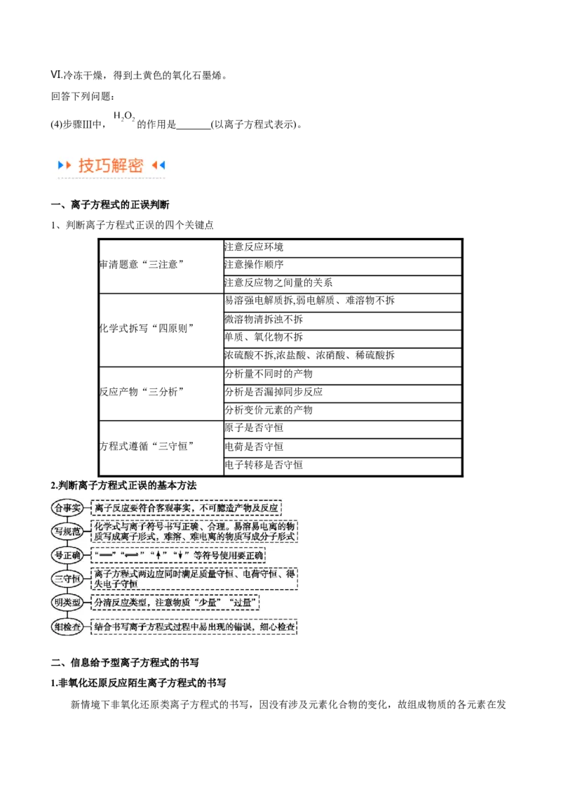 专题03离子反应（讲义）（原卷版）_05高考化学_新高考复习资料_2024年新高考资料_二轮复习资料_高频考点解密2024年高考化学二轮复习高频考点追踪与预测（新高考专用）_讲义