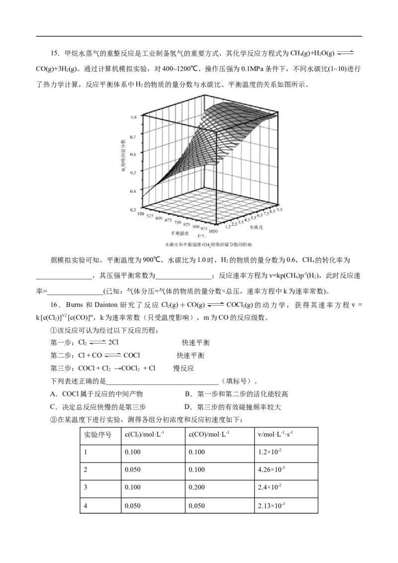 专项26化学速率常数（原卷版）_05高考化学_新高考复习资料_2023年新高考资料_专项复习_2023年高考化学热点专项导航与精练（新高考专用）