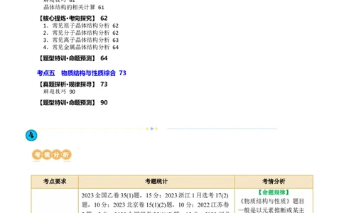 专题12物质结构与性质综合(题型突破)(讲义)(解析版)_05高考化学_2024年新高考资料_2.2024二轮复习_2024年高考化学二轮复习讲练测（新教材新高考）