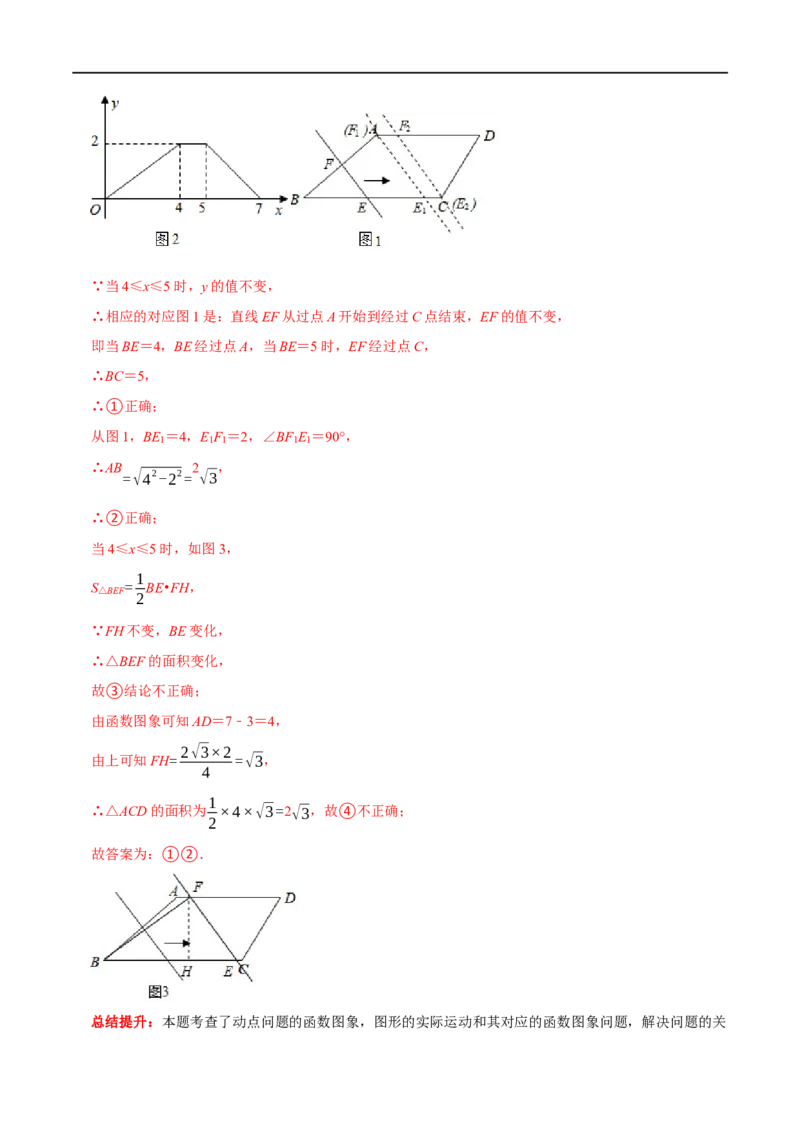专题21函数图象信息题（解析版）_初中数学人教版_八年级数学下册_保存转存之后查看(1)_8下-初中数学人教版（2026春新版持续更新）_旧版-可参考_07专项讲练