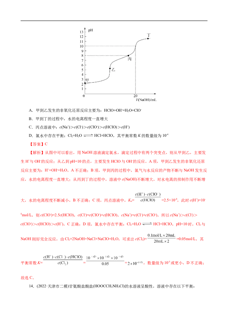 专项31中和滴定图象（解析版）_05高考化学_新高考复习资料_2023年新高考资料_专项复习_2023年高考化学热点专项导航与精练（新高考专用）