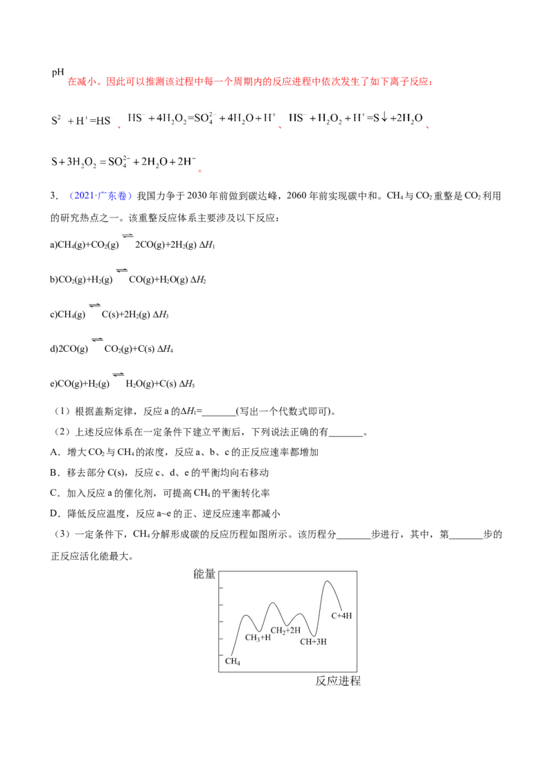 专题15化学反应原理综合&mdash;&mdash;三年（2020-2022）高考真题化学分项汇编（新高考专用）（解析版）_05高考化学_新高考复习资料_2023年新高考资料_专项复习
