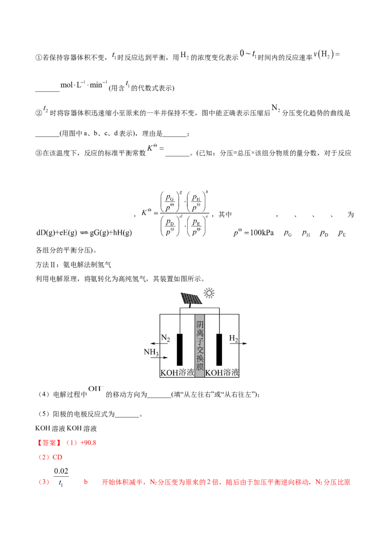 专题15化学反应原理综合&mdash;&mdash;三年（2020-2022）高考真题化学分项汇编（新高考专用）（解析版）_05高考化学_新高考复习资料_2023年新高考资料_专项复习