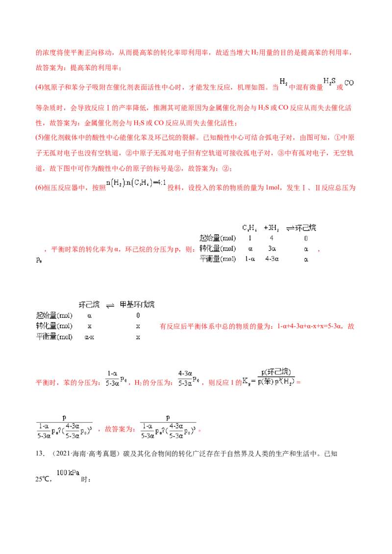 专题15化学反应原理综合&mdash;&mdash;三年（2020-2022）高考真题化学分项汇编（新高考专用）（解析版）_05高考化学_新高考复习资料_2023年新高考资料_专项复习