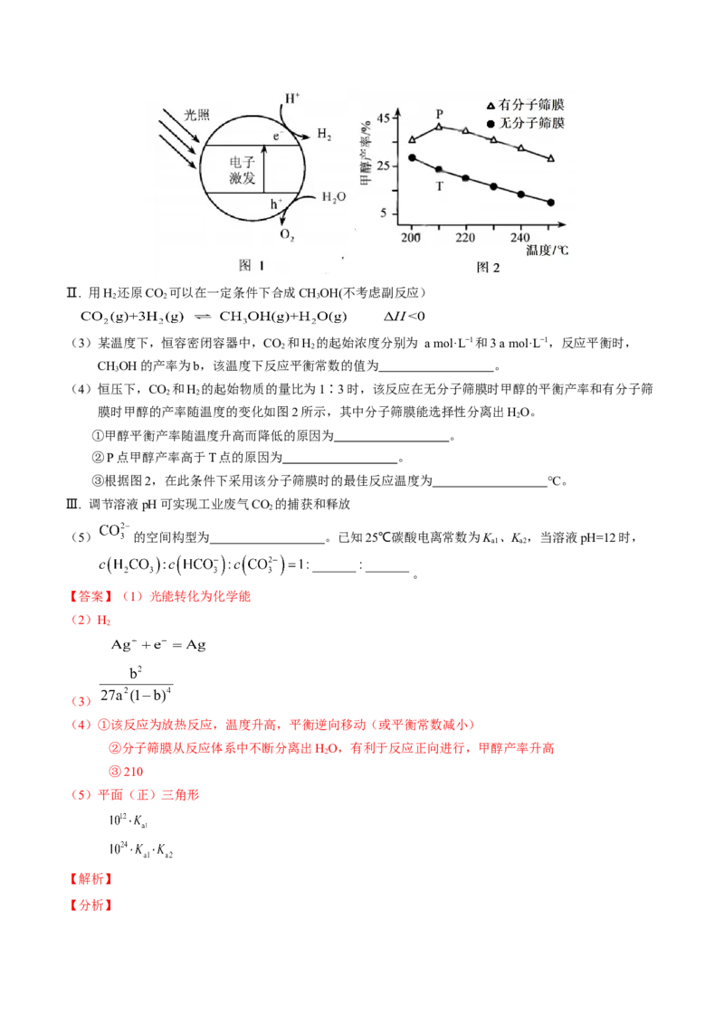 专题15化学反应原理综合&mdash;&mdash;三年（2020-2022）高考真题化学分项汇编（新高考专用）（解析版）_05高考化学_新高考复习资料_2023年新高考资料_专项复习
