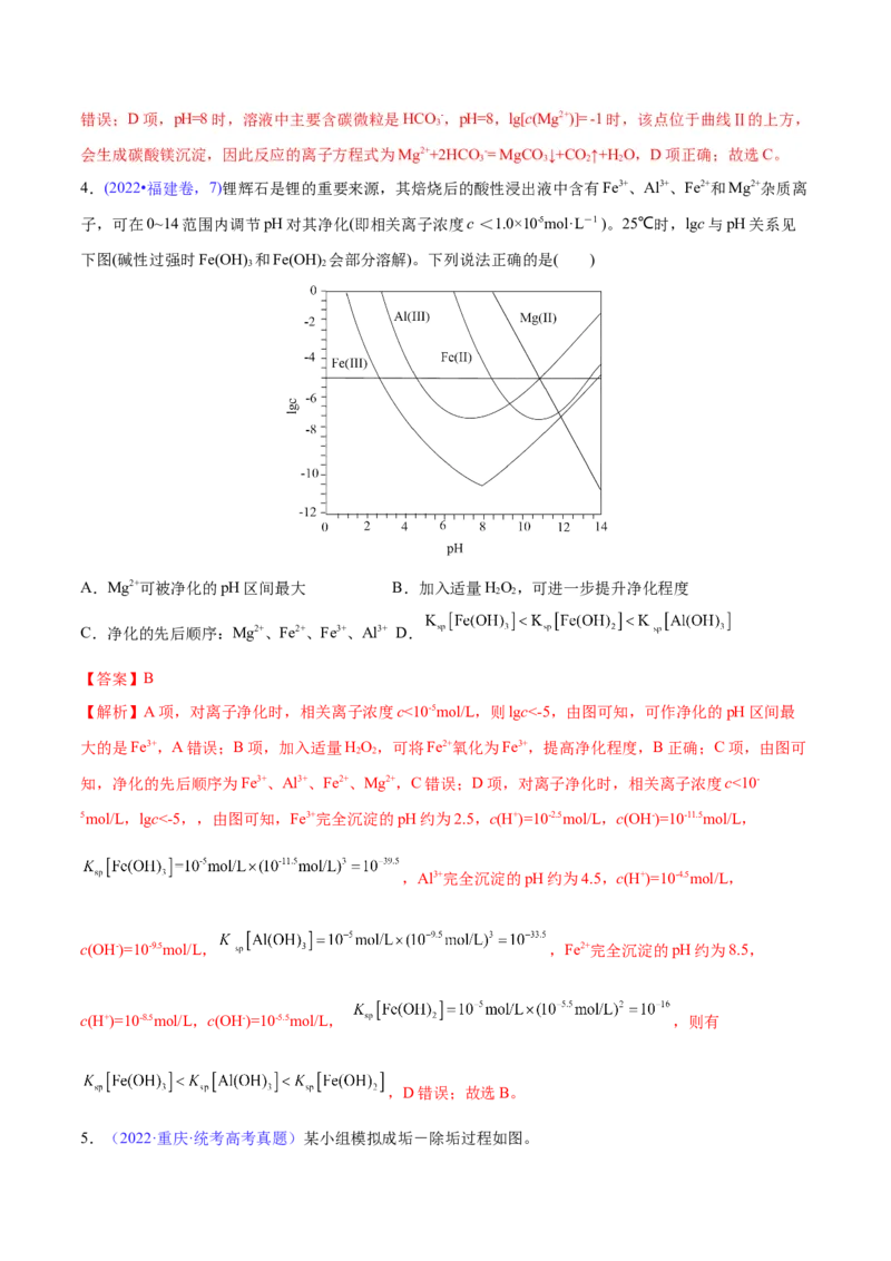 专题10水溶液中的离子反应与平衡（分层练）（解析版）_05高考化学_2024年新高考资料_2.2024二轮复习_高频考点2024年高考化学二轮复习高频考点追踪与预测（新高考专用）
