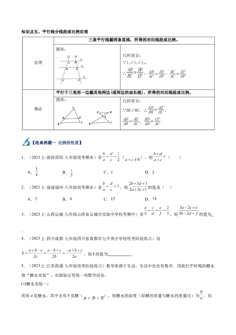 专题05图形的相似重难点题型专训（6大题型）（原卷版）_初中数学人教版_9下-初中数学人教版_07专项讲练_2023-2024学年九年级数学全册重难点专题提升精讲精练（人教版）_九年级下册