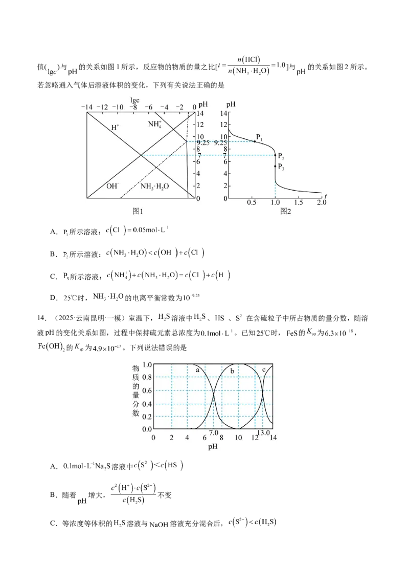 专题23水溶液中的离子反应与平衡（原卷版）-备战2025年高考化学二轮&middot;突破提升专题复习讲义（新高考通用）_05高考化学_2025年新高考资料_二轮复习_01高考语文等多个文件