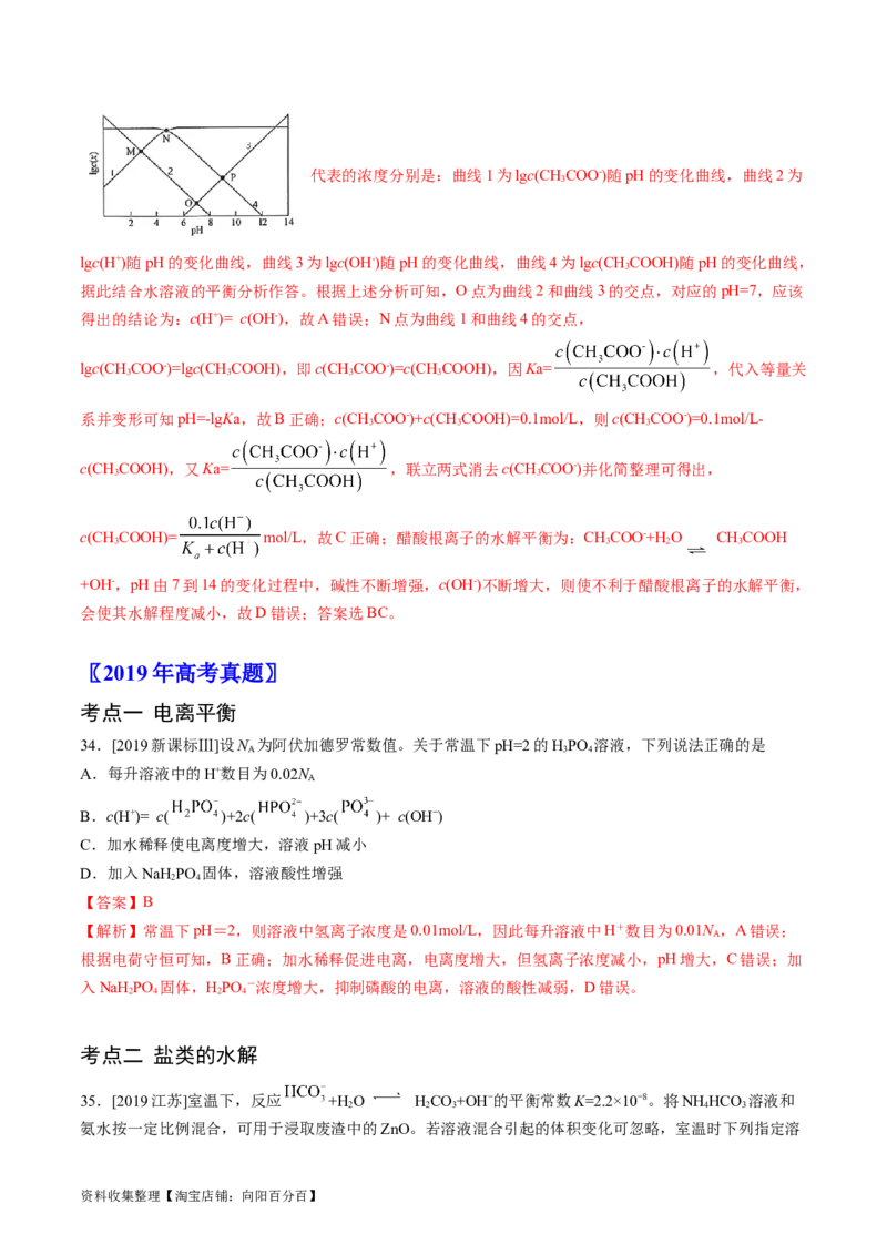 专题10水溶液中的离子反应与平衡-学易金卷：五年（2019-2023）高考化学真题分项汇编（全国通用）（解析版）_05高考化学_通用版（老高考）复习资料_2024年复习资料