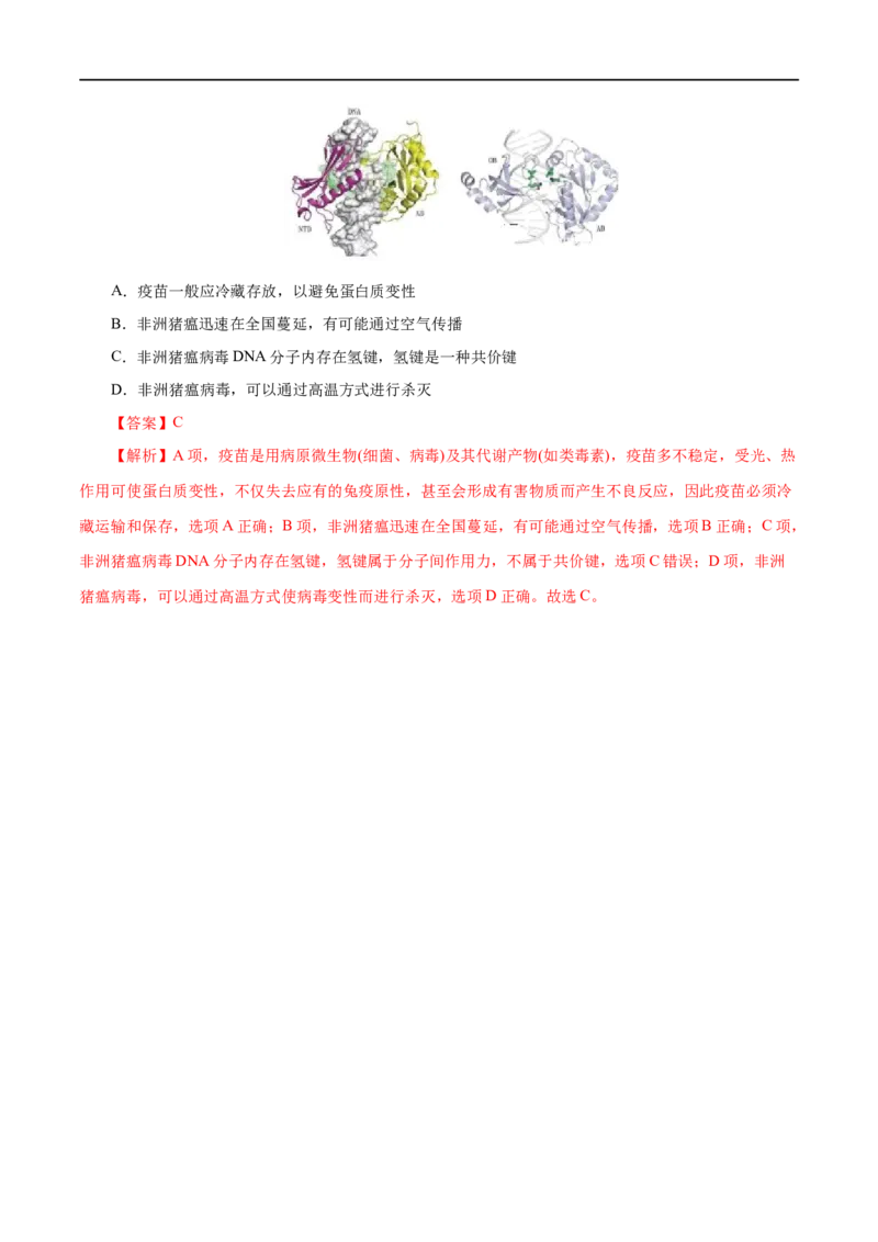 专题19生物大分子-2023年高考化学一轮复习小题多维练（解析版）_05高考化学_通用版（老高考）复习资料_2023年复习资料_一轮复习_2023年高考化学一轮复习小题多维练（全国通用）