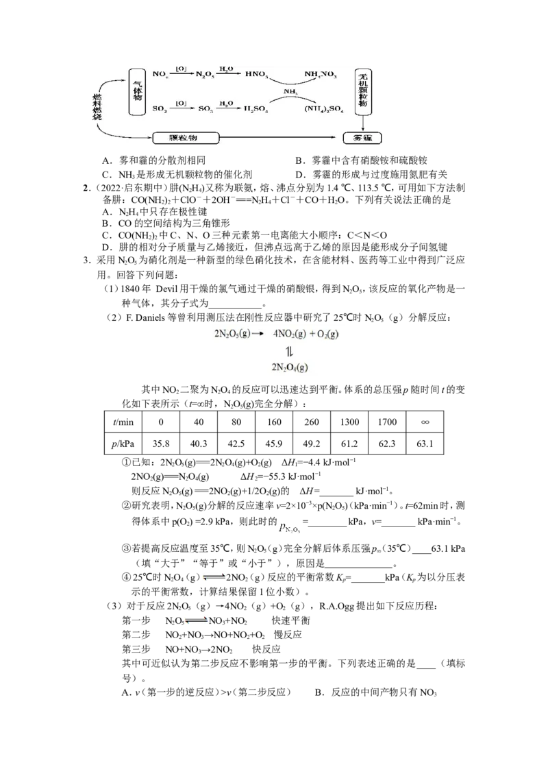 2025届高三化学一轮专题复习讲义（20）-专题四第五讲非金属及其化合物（三）_05高考化学_2025年新高考资料_一轮复习_2025届高三化学一轮专题复习讲义