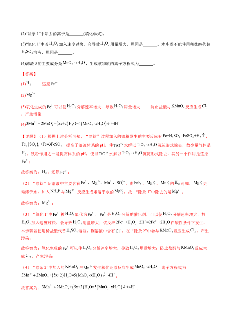 专题07陌生情境中化学(离子)方程式的书写（解析版）-备战2025年高考化学二轮&middot;突破提升专题复习讲义（新高考通用）_05高考化学_2025年新高考资料_二轮复习