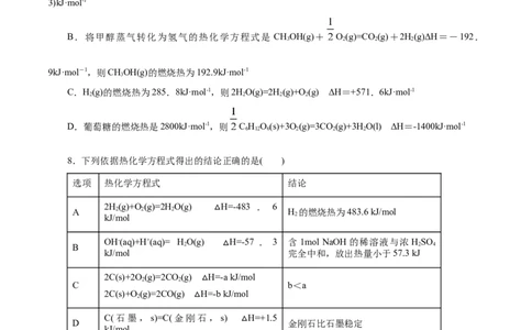 专题09化学反应的热效应-2023年高考化学一轮复习小题多维练（原卷版）_05高考化学_通用版（老高考）复习资料_2023年复习资料_一轮复习_2023年高考化学一轮复习小题多维练（全国通用）
