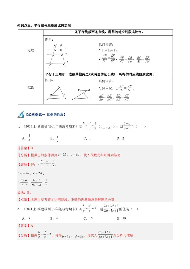 专题05图形的相似重难点题型专训（6大题型）（解析版）_初中数学人教版_9下-初中数学人教版_07专项讲练_2023-2024学年九年级数学全册重难点专题提升精讲精练（人教版）_九年级下册