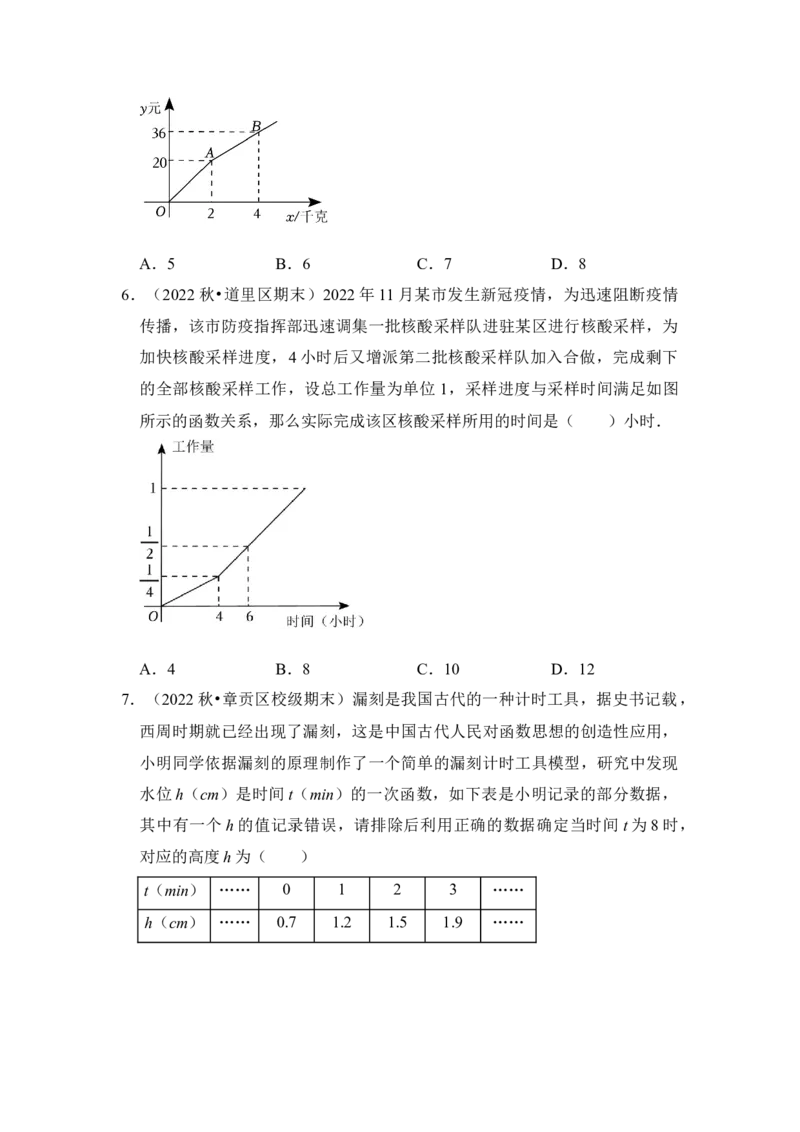 专题27一次函数应用（5大类型）（原卷版）_初中数学人教版_八年级数学下册_保存转存之后查看(1)_8下-初中数学人教版（2026春新版持续更新）_旧版-可参考_06习题试卷_6期中期末复习专题
