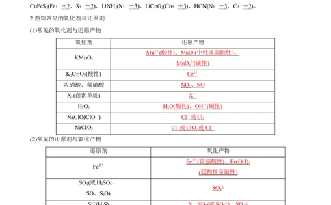 专项02离子反应与氧化还原反应-2023届高考化学二轮复习知识清单与专项练习（新高考专用）（原卷版）_05高考化学_新高考复习资料_2023年新高考资料_二轮复习_选择题