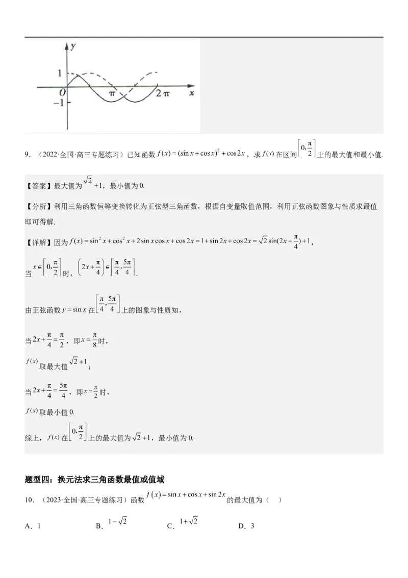 解密08三角函数图像与性质（解析版）_2.2025数学总复习_2023年新高考资料_二轮复习_考点2023年高考数学二轮复习讲义+训练（新高考专用）