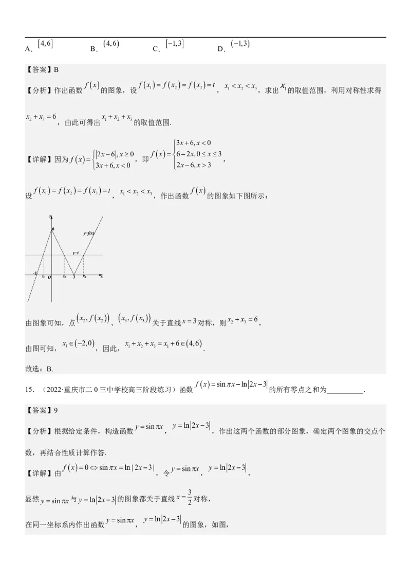 解密06讲：函数图像、方程与零点（解析版）_2.2025数学总复习_2023年新高考资料_二轮复习_考点2023年高考数学二轮复习讲义+训练（新高考专用）