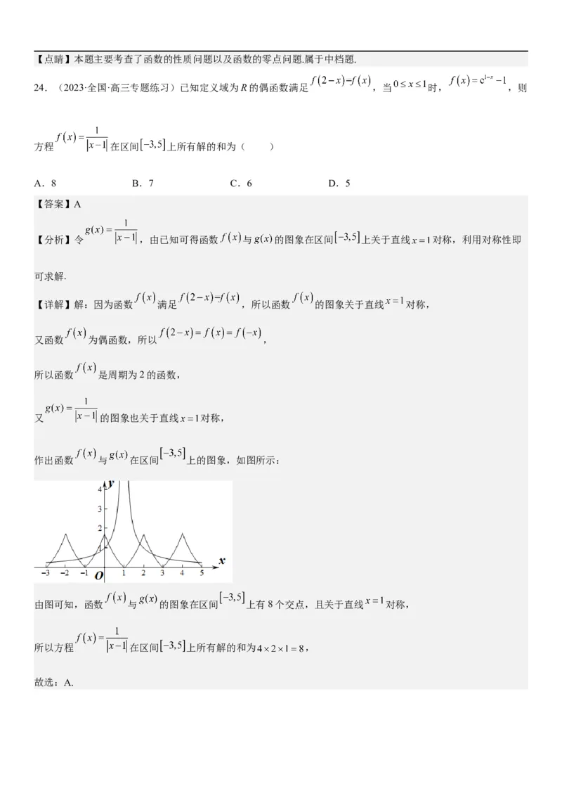 解密06讲：函数图像、方程与零点（解析版）_2.2025数学总复习_2023年新高考资料_二轮复习_考点2023年高考数学二轮复习讲义+训练（新高考专用）