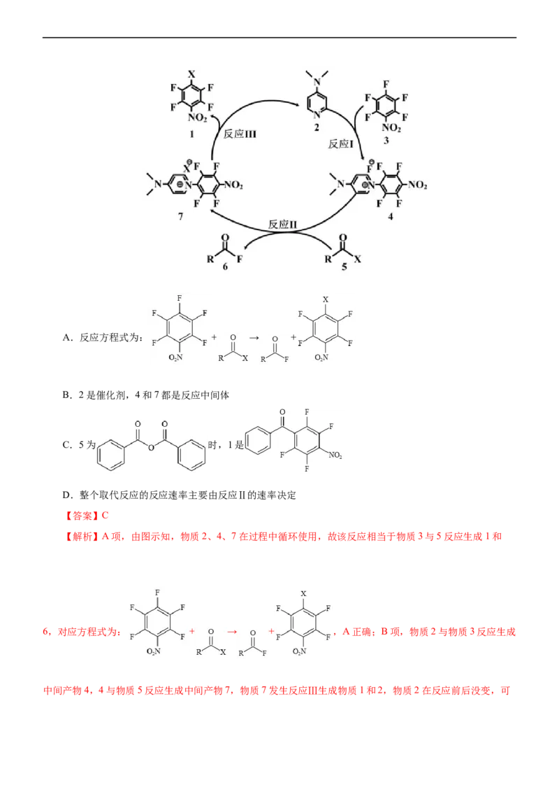专题10化学反应机理与历程（练）（解析版）_05高考化学_通用版（老高考）复习资料_2023年复习资料_二轮复习_2023年高考化学二轮复习讲练测（全国通用）