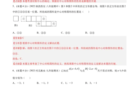 专题10旋转和中心对称（课后小练）-解析版_初中数学人教版_9上-初中数学人教版_07专项讲练_一题三变系列九年级数学上册重要考点题型精讲精练(人教版)