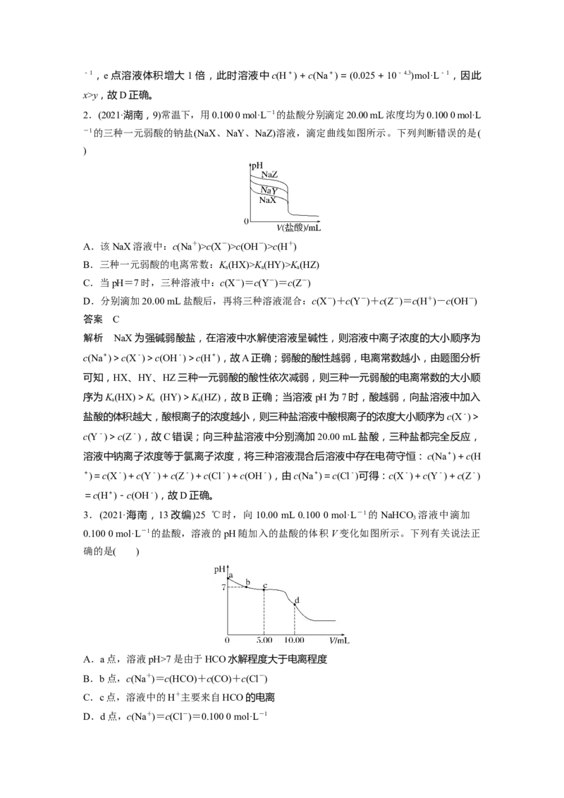 2024年高考化学一轮复习（新高考版）第9章第56讲　反应过程中溶液粒子浓度变化的图像分析_05高考化学_2024年新高考资料_1.2024一轮复习_2024年高考化学一轮复习讲义（新人教新高考版）