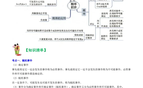 清单05概率初步（9个考点梳理+题型解读+核心素养提升+中考热点聚焦）（教师版）_初中数学_九年级数学上册（人教版）_期末专项复习-U276_2024版