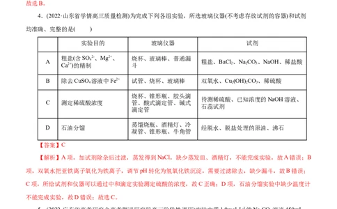 专题12综合实验设计与评价（测）（解析版）_05高考化学_通用版（老高考）复习资料_2023年复习资料_二轮复习_2023年高考化学二轮复习讲练测（全国通用）